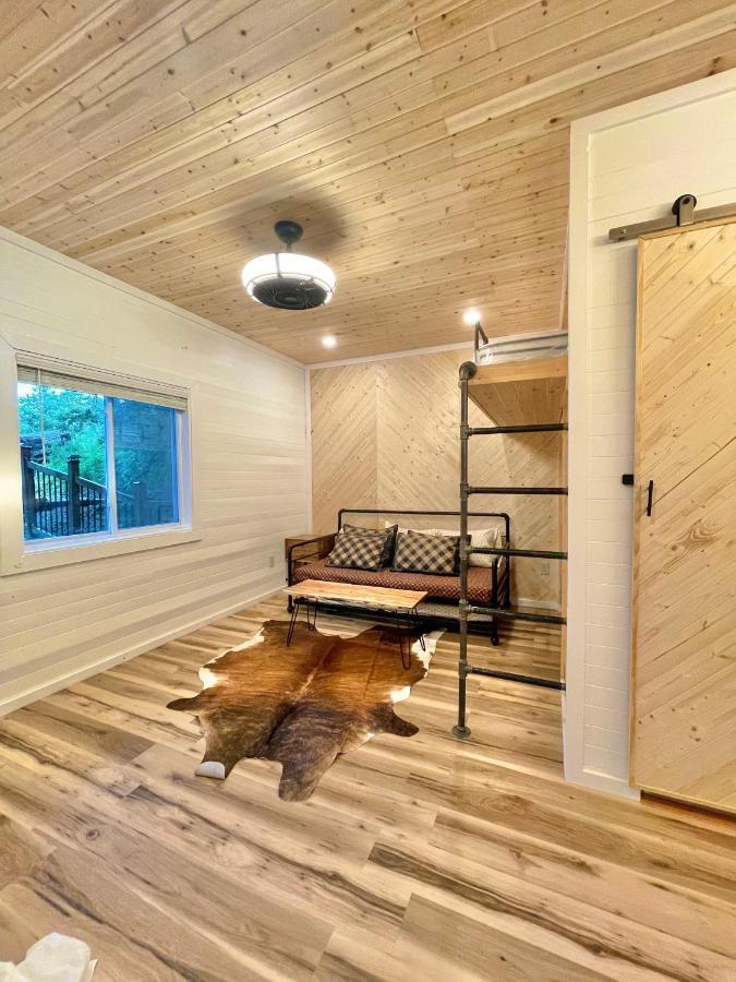 New Tiny Cabin Hot Tub Firepit Fenced Yard セバービル エクステリア 写真